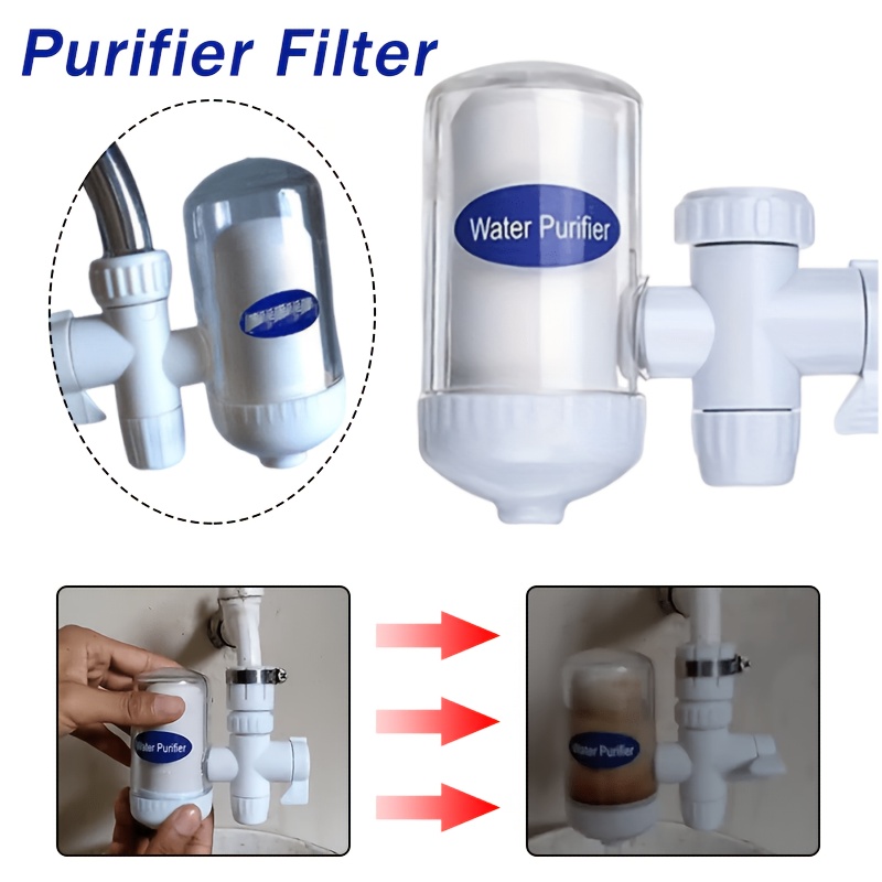 Purificador de agua para el hogar, grifo de cocina, filtro de agua de cerámica lavable, purificador de agua antibacteriano con filtro reemplazable