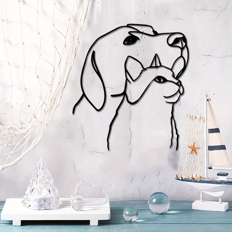 

Chic Metal Animal Wall Art - " Line Drawing, Thanksgiving & , Ideal Housewarming Gift