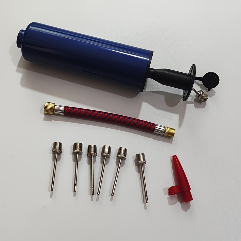 Image of Portable Manual Pump For Inflating Basketballs, Soccer Balls, And Volleyballs With A Flexible Hose, Without Battery