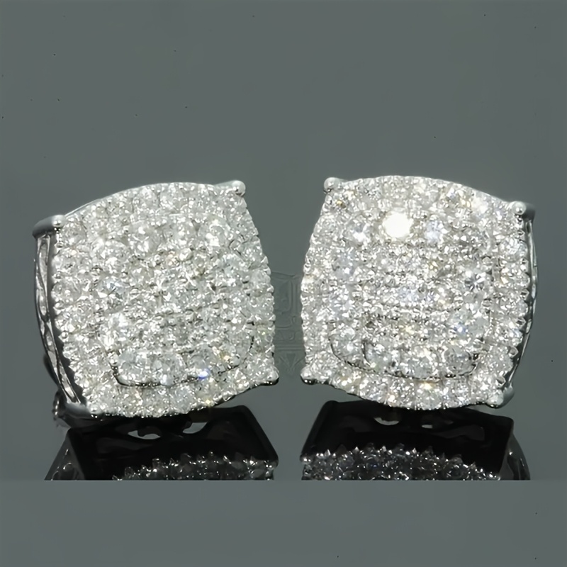 TEMU A Set Of Stud Earrings Featuring A Bohemian Retro Geometric Square Design, Suitable For Teenager And Teenager, Gifting Occasions., For Teenager