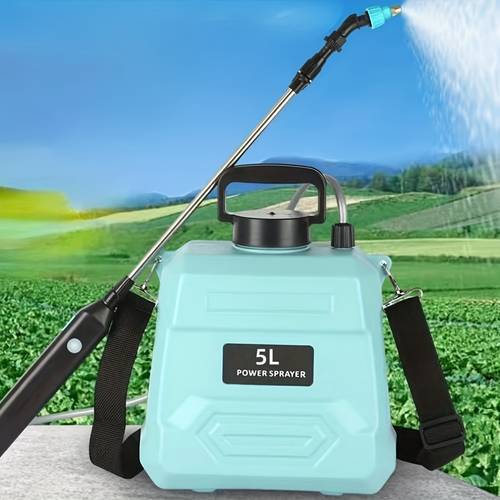 A 5L Electric Garden Watering Tool for Home Use Comes with Three Nozzles