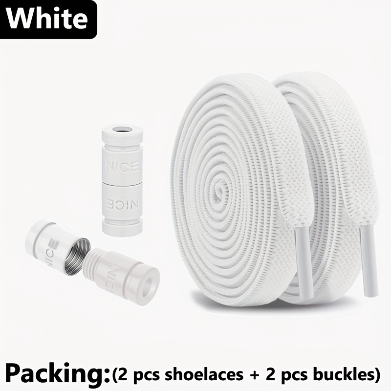 Image of 6mm Wide, No Laces, Fashionable, Beautiful, , Quick, Adjustable Laces Suitable For Flat Shoes, White Shoes, Running Shoes