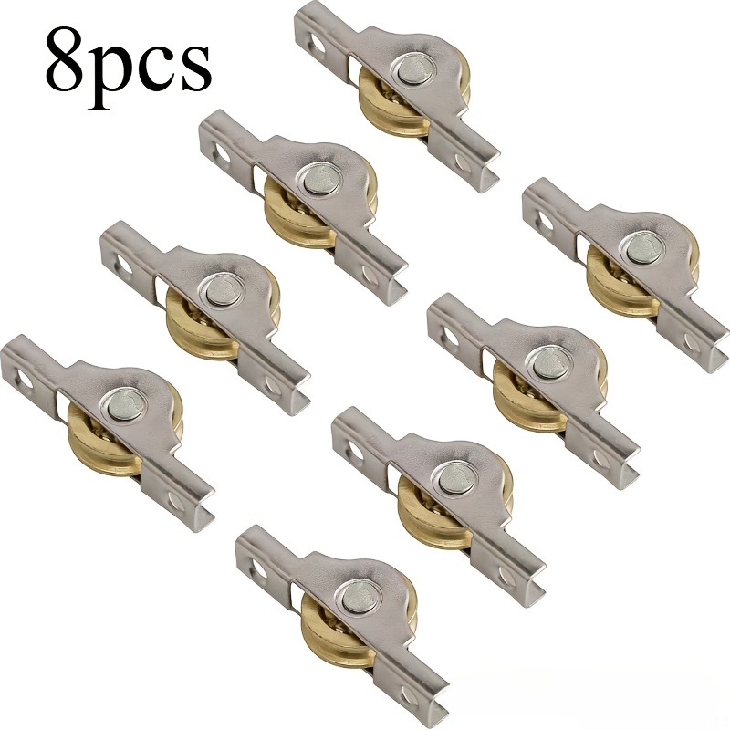 TEMU 8 Poulies, Portes et Fenêtres Coulissantes, Rouleaux pour Portes Moustiquaires, Rouleaux pour Portes de Terrasse, Rouleaux de Remplacement pour
