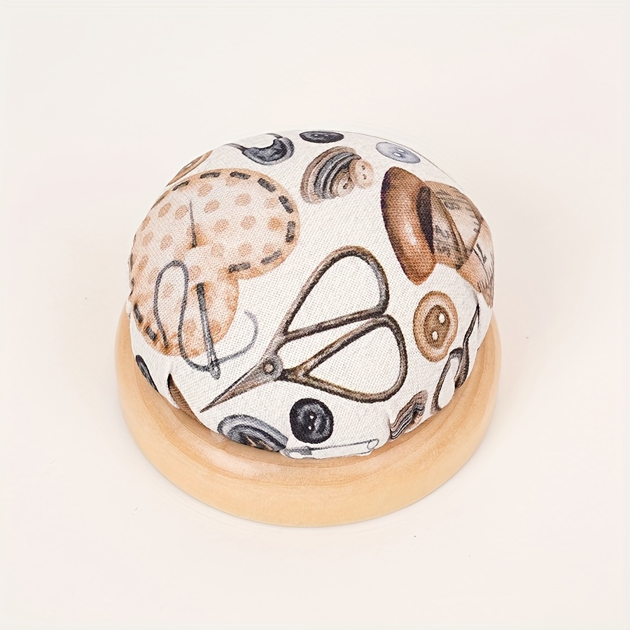 Image of 1pc Vintage With Wooden Base, Sewing For Cross- And Handicraft Tools