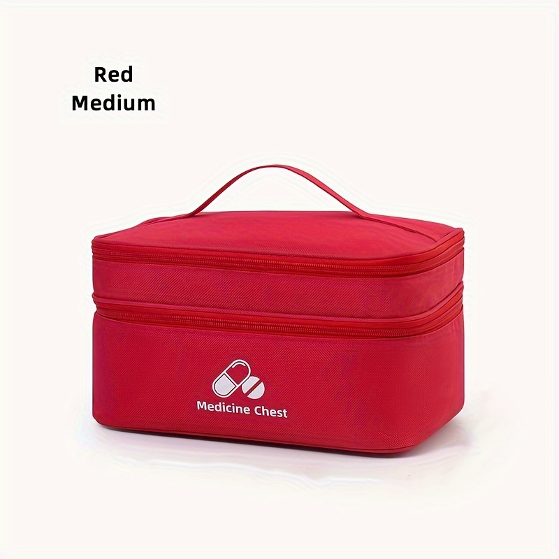 Image of 1pc, Medium Double-layer Large Capacity Camping Medicine Storage Bag, Outdoor Activities Fishing Climbing Medical Kit, Portable Travel Medical Bag, New Year Christmas Holiday Gift, Empty Bag Only