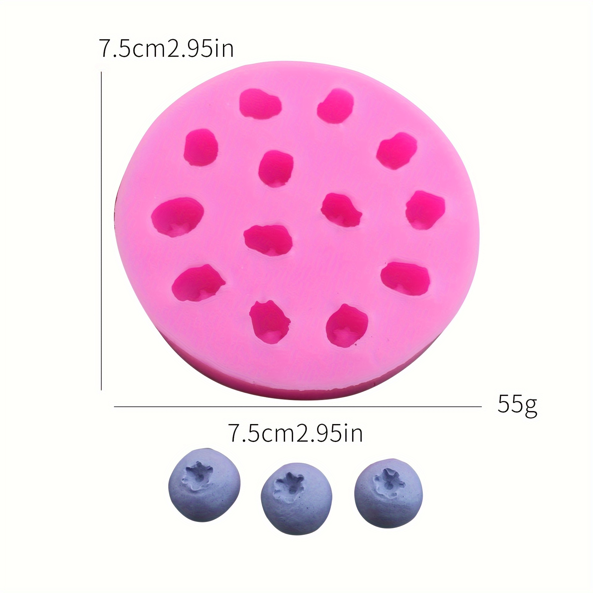 1pc, 13-hole Blueberry-shaped Mold, Baking Silicone Mold, Bakeware