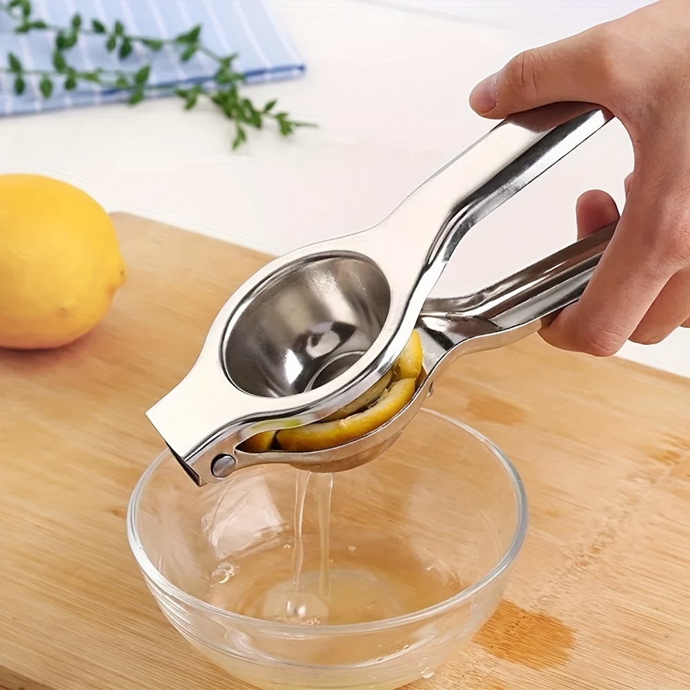 1pc Exprimidor de Limón de Acero Inoxidable - Prensa de Jugo Manual Eficiente, Fácil de Usar, para Uso Doméstico y Comercial, Apto para Varios Frutos, Fácil de Limpiar, Herramienta para Extraer Jugo Fresco