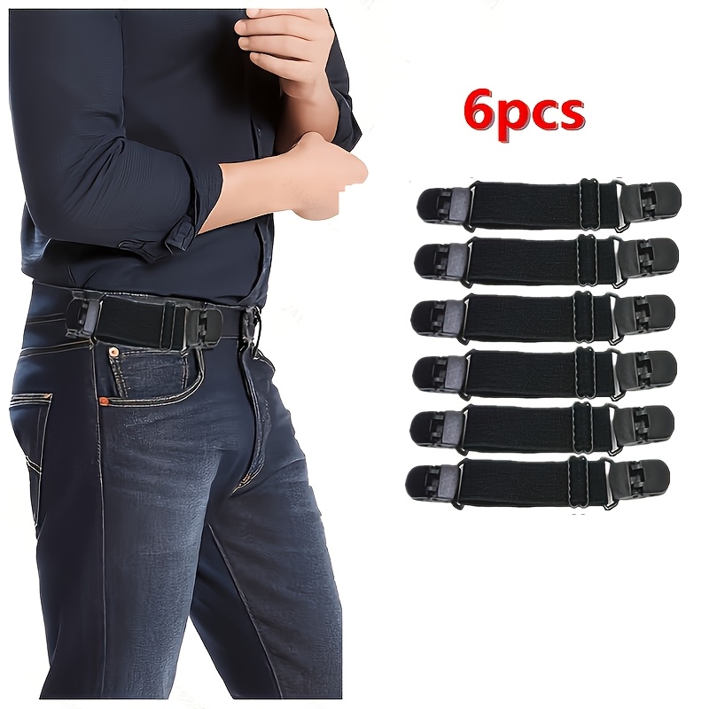TEMU 6pcs Adjustable Invisible Belt Set, Elastic Lazy Belt, -free Portable Waist Clip, Unisex