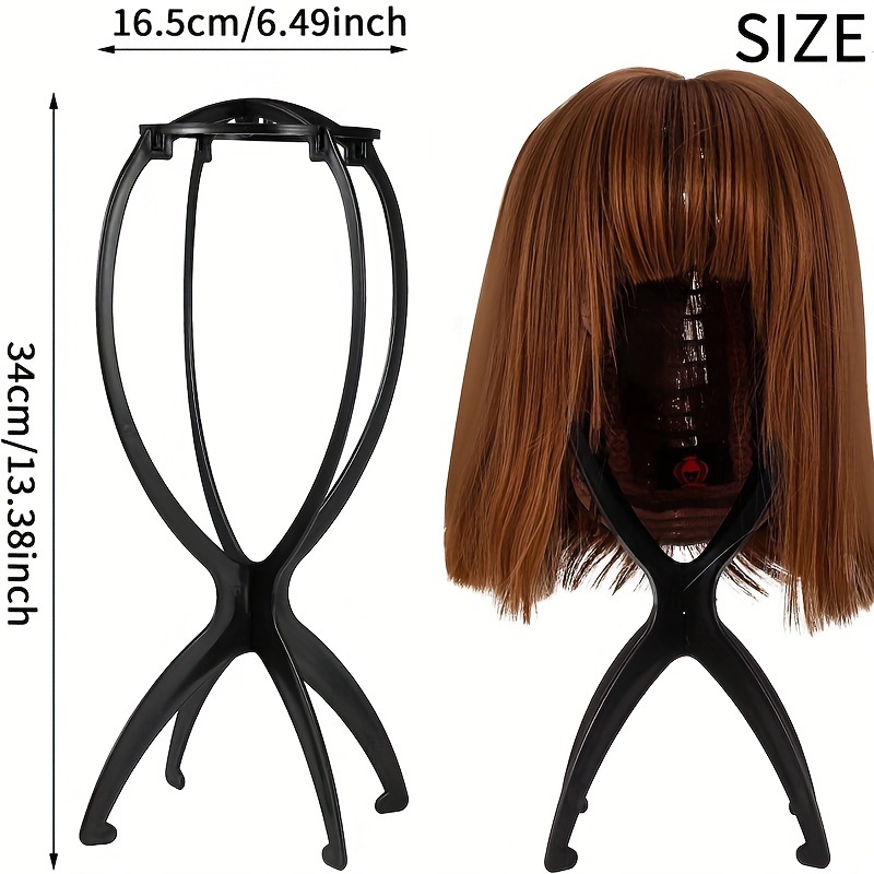 

5pcs Set Of Foldable Wig Stands - Displaying Multiple Wigs And Hats, Hairdressing And Care Wig Stand, Wig Support, Wig And Hat Storage And Organization