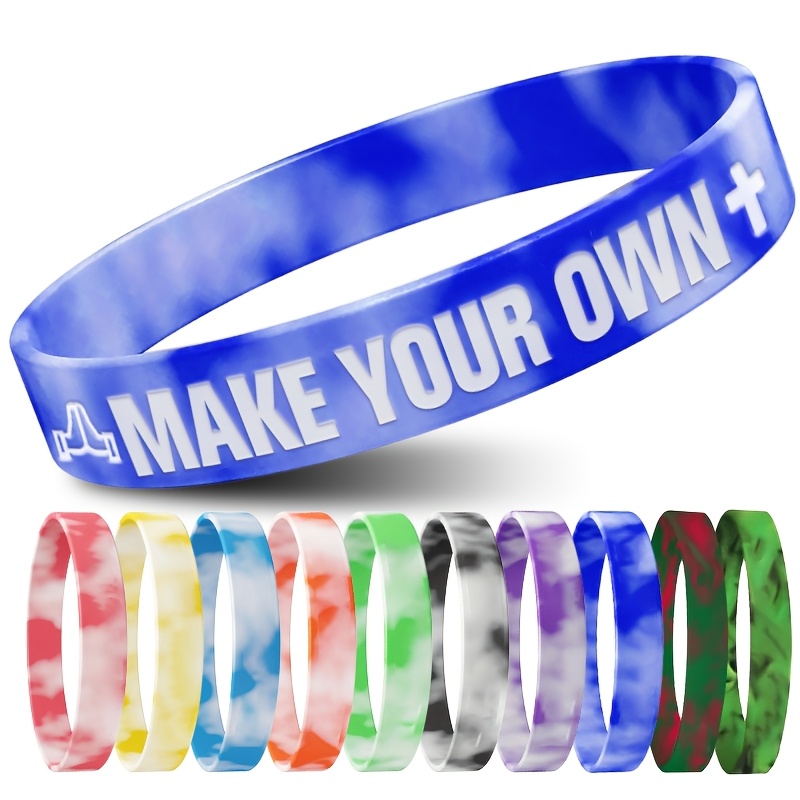 163pcs Silicone Bracelets with Religious Patterns