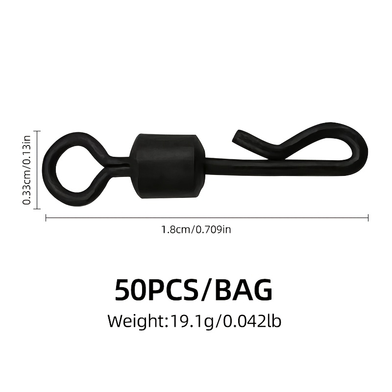TEMU Fishing Swivels With Snap Clips, Heavy Duty Swivels, Quick Connect Fishing Hooks For Carp And Saltwater Fishing