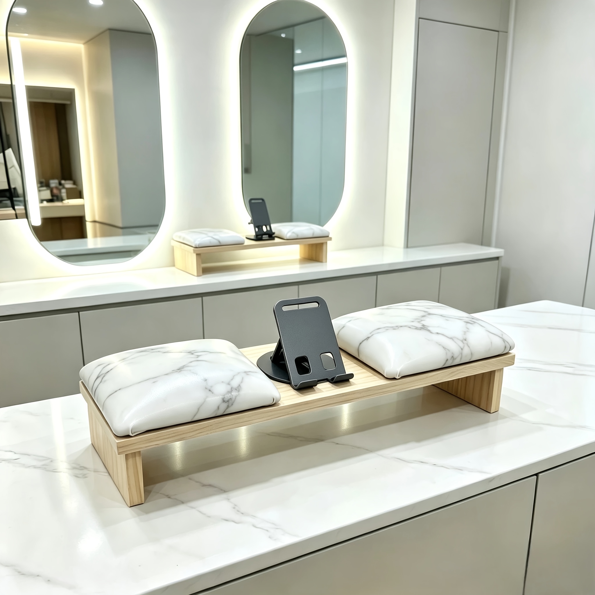 TEMU Reposabrazos para de uñas con soporte para teléfono, que a ver vídeos de uñas. Adecuado como herramienta de uñas para salones de uñas, almohada