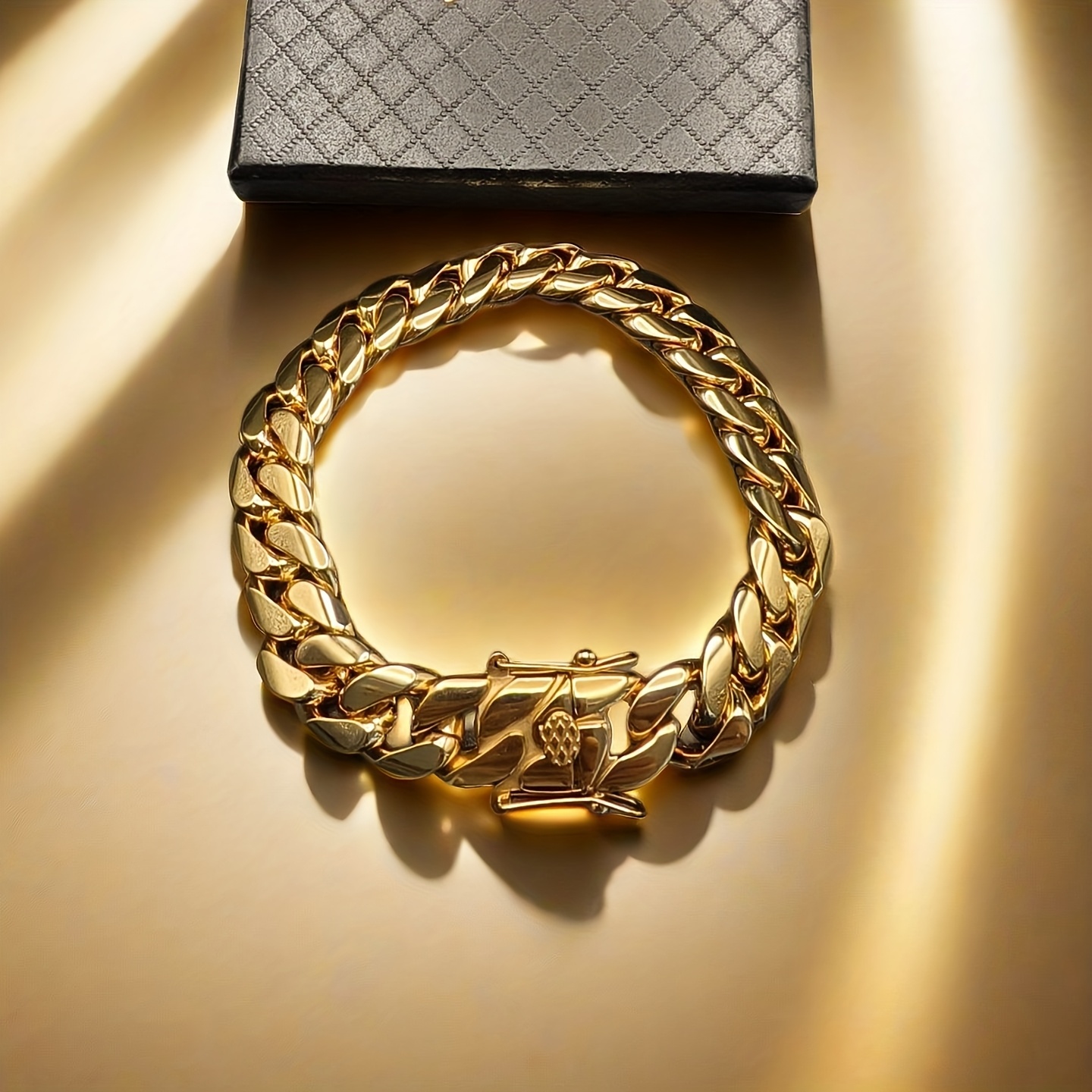 Teen's 18K Gold Plated Durable Cuban Bracelet — Stylish Buckle