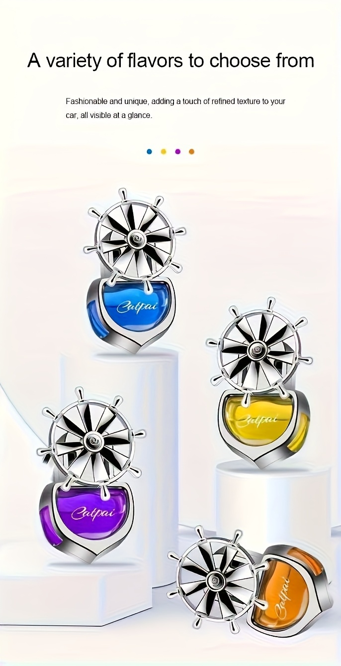 set of 3 car scent diffusers featuring a windmill design     air fresheners are perfect for your vehicles air vents   provide a long lasting liquid perfume fragrance enhancing your cars interior while being   Product details 2