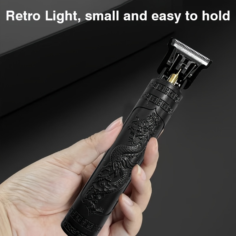 Retro Carved Electric Hair Clipper, Body Hair Trimmer, Compact And Portable Design, Shaver with USB Charging Cable, Suitable for Travel.