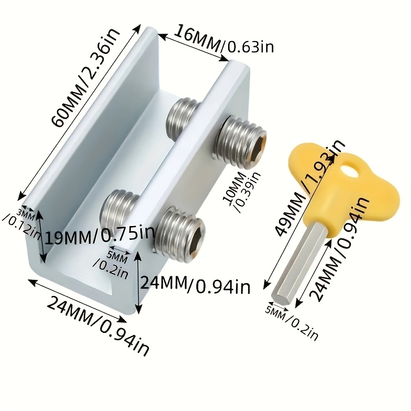 Sliding Window Locks with Key, Aluminum Alloy Security Lock