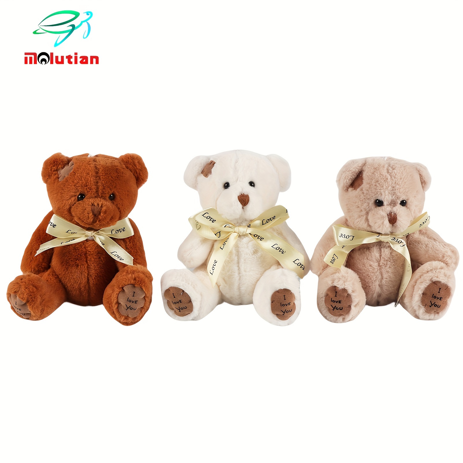 

6.69in Lovely Teddy Bear Plush Toys Stuffed Soft Animal Kawaii Dolls For Valentine Gift Birthday Gift Easter Gift