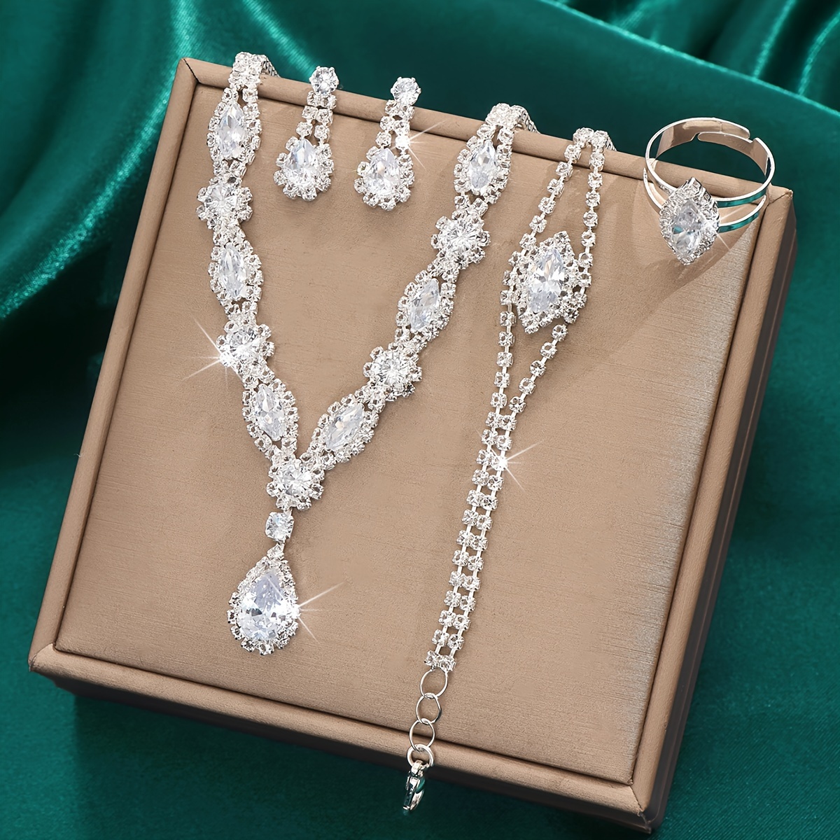 

Jewelry Set For Women, Embellished Necklace, Bracelet, & , , Bridal For &