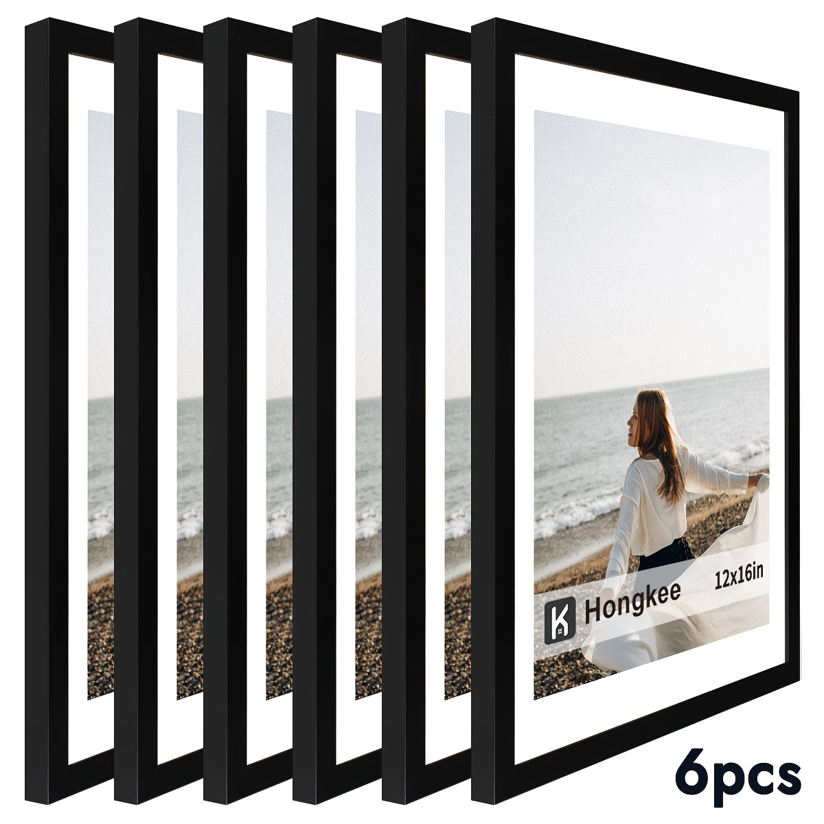 6pcs classic manufactured wood poster frames photo frames suitable for bedroom and office multi color vertical wall mounted horizontal vertical hanging picture frames with multi size 12x16 11x14 8x10 5x7 4x6 for room decor