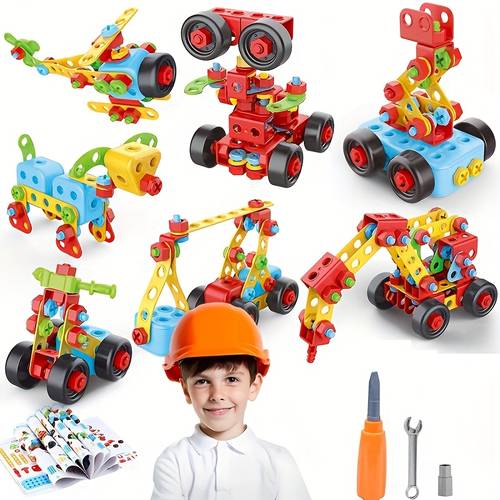 287pcs screw building blocks toys youngsterss design and drill toys building games with screwdrivers educational toys for boys and girls youngsterss day easter christmas gifts