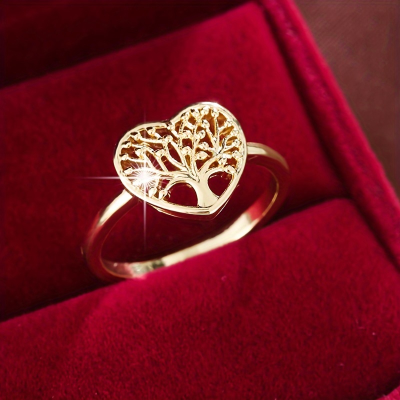 Delicate Hearttree Ring For Women