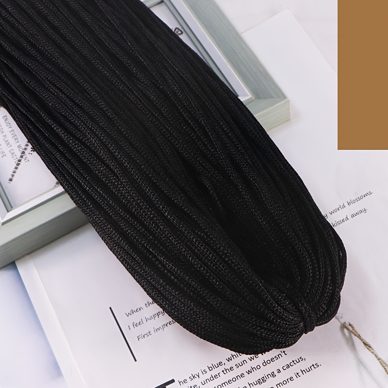 TEMU 1set 200g Light Weight Rope Nylon Cord, Knitting Hollow Yarn Diy Bracelet Mat Hat Bag Shoes Handmade