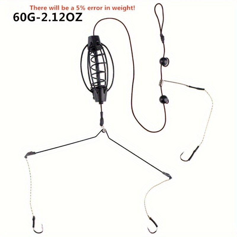 Image of Ftk 20g/0.71oz-60g//2.12oz Carp Fishing Bait Cage With Stainless Steel Hook For Carp Fishing Tackle