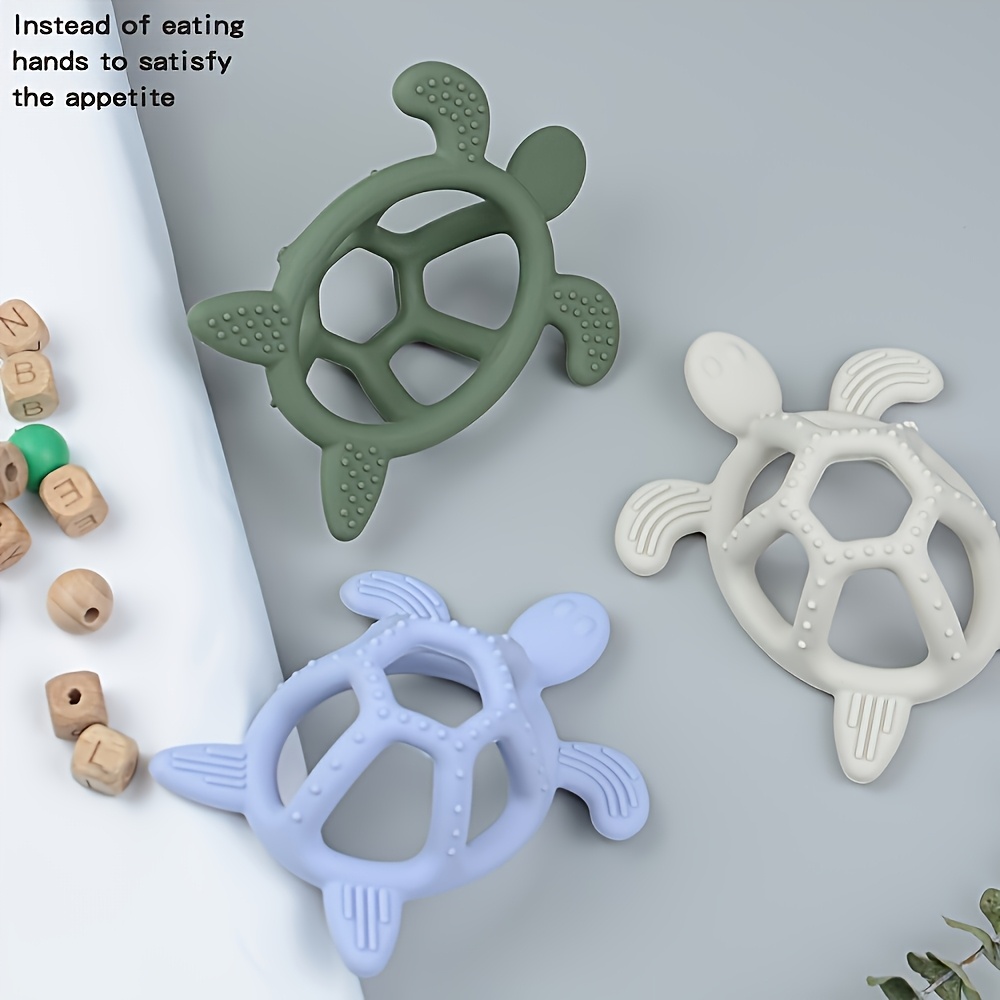 TYRY.HU Baby Turtle Teether Toy, Multi-Texture Chew Toy