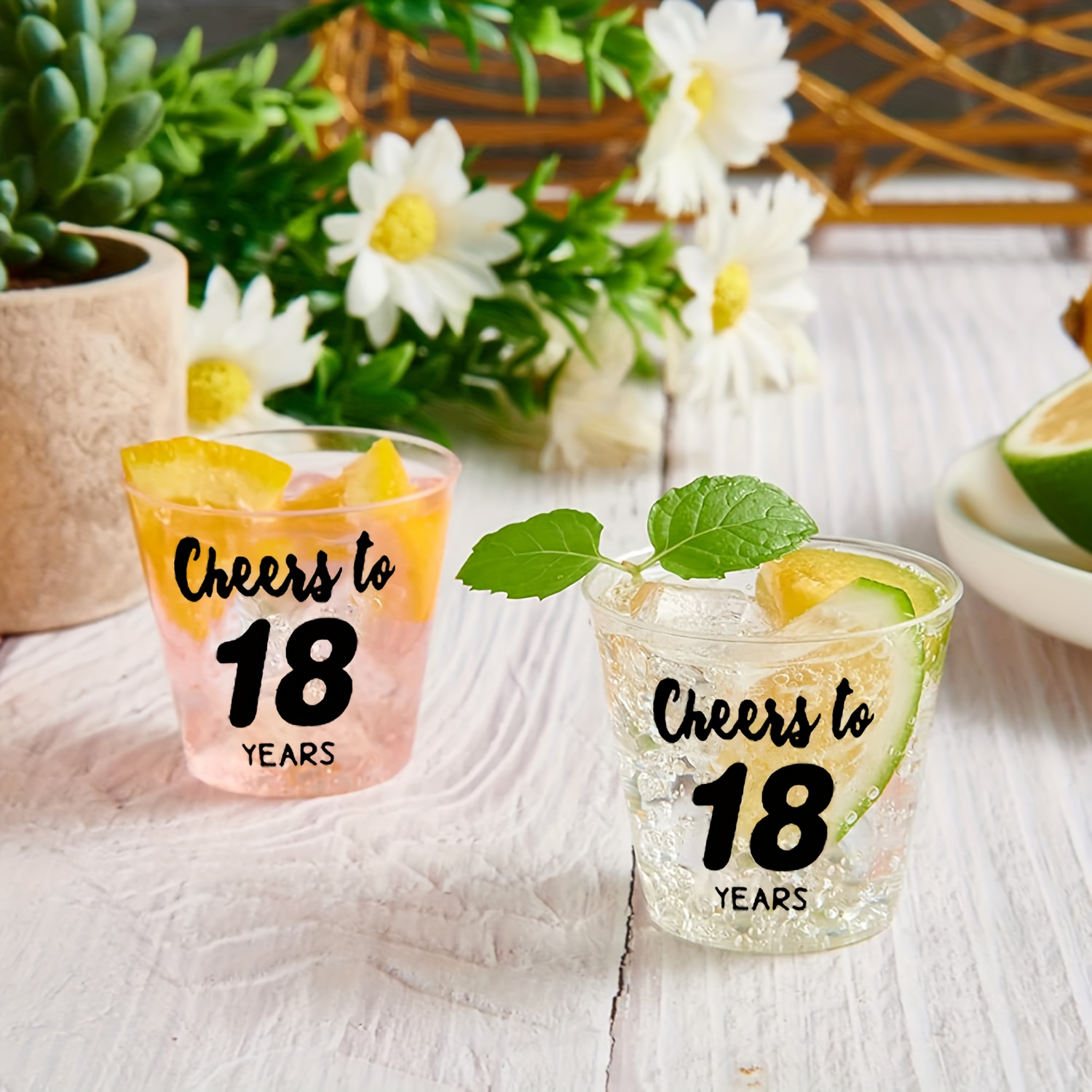 50ml 2 ounces 18th birthday mini liquor glasses disposable - Temu Mauritius