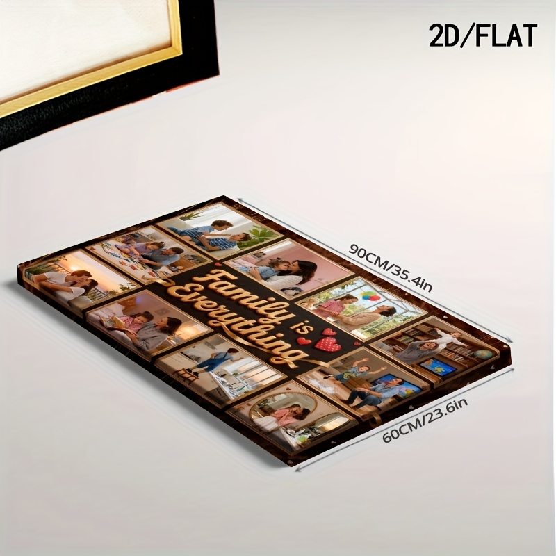 TEMU 2d Flat, 2d Flat Products Custom Family Portrait, Family Warmth! Life's Moments / , Decor, For Family Keepsakes & Birthday Gifts, Click To