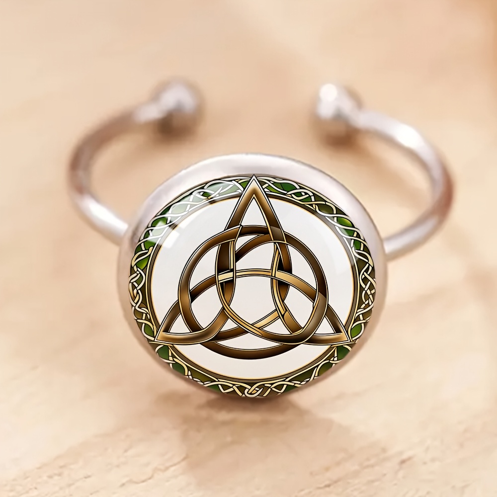 TEMU Steel Knot Pattern Ring, Adjustable Size, Simple And Exquisite, Suitable For Daily Wear And Holiday Gifting
