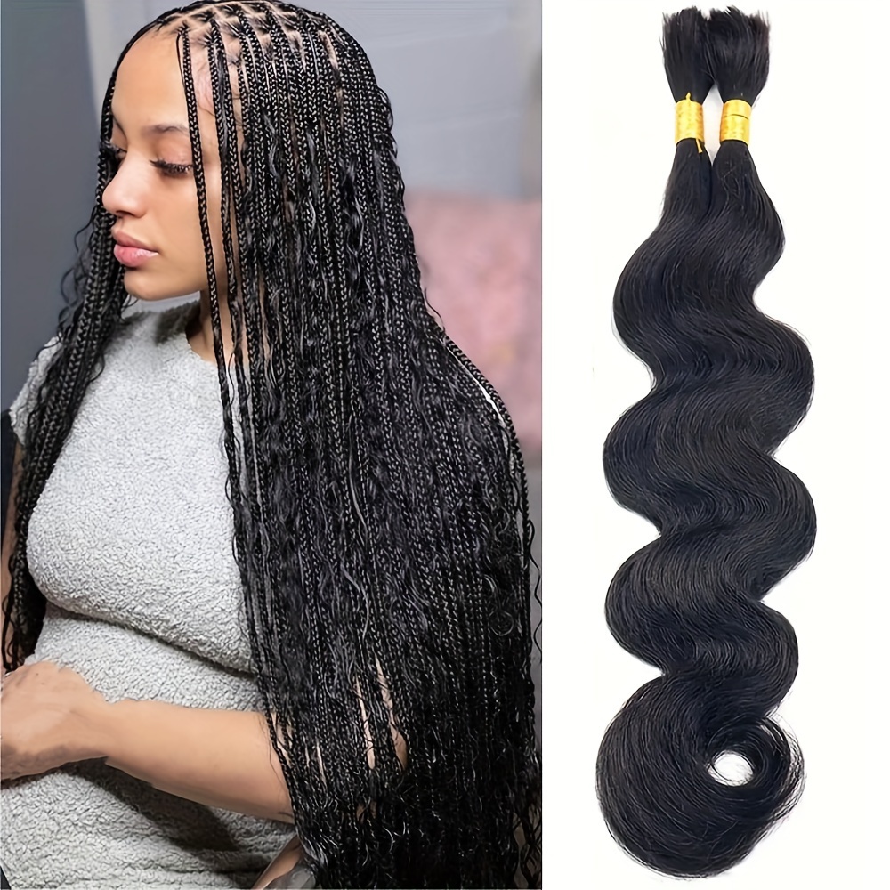 Human Braiding Hair 100g One Bundle/Pack 22 Inch Natural Black Water Wave  Curly Human Hair for Braiding No Weft 100% Unprocessed Brazilian Remy Human