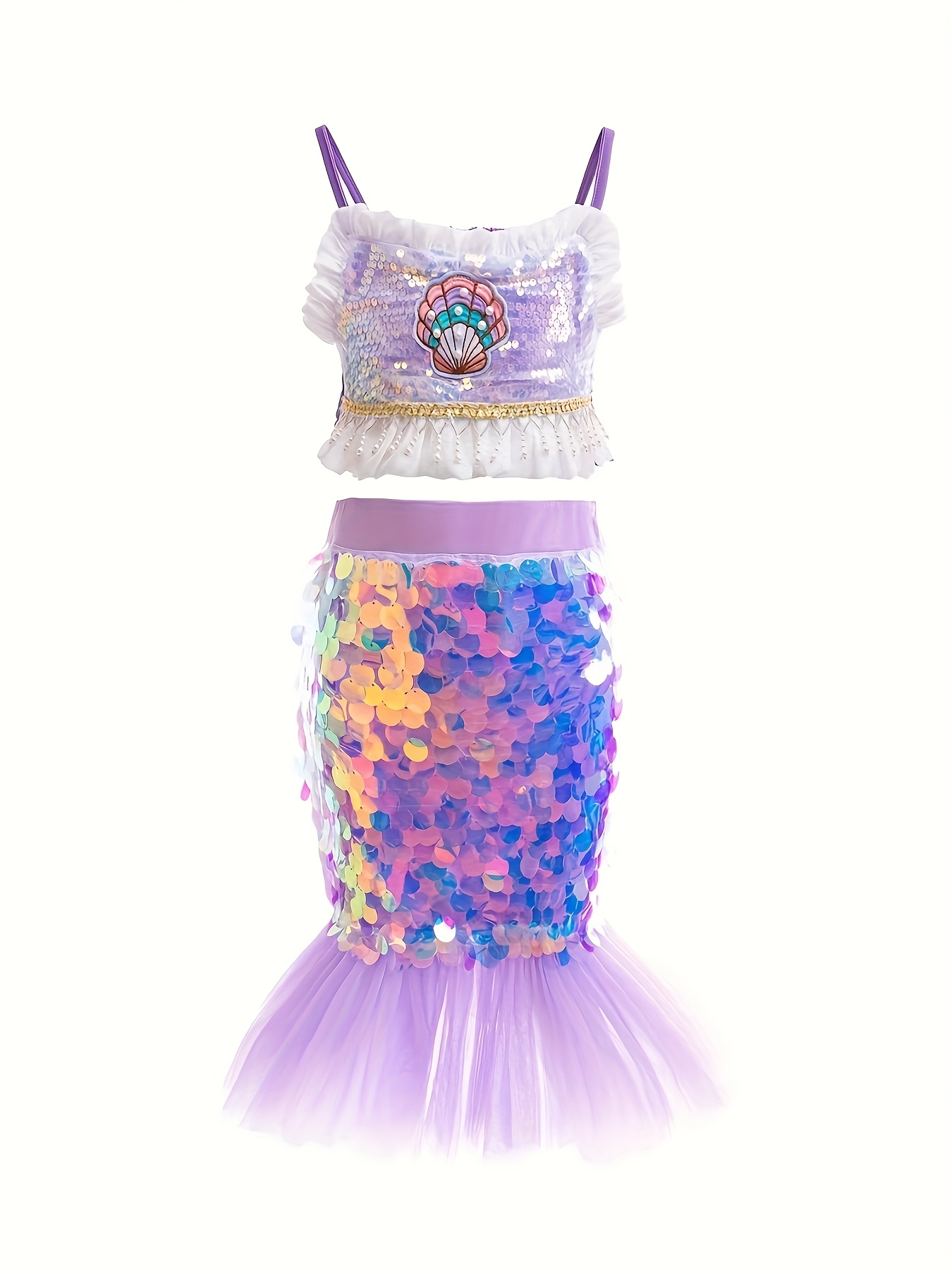 mermaid birthday dress for girls Little Mermaid Birthday Outfit – Keepsake Konnections main image 0