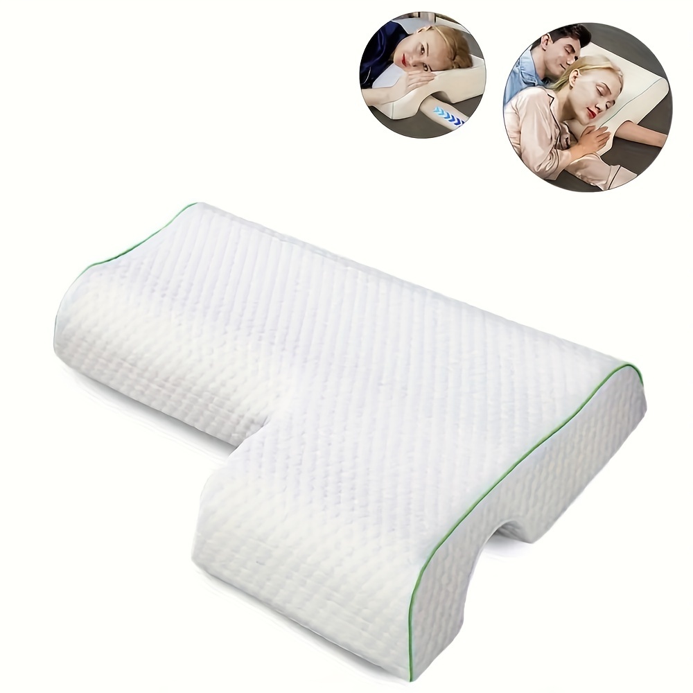Image of 1pc Arched Cuddle Pillow For Couples - Anti-pressure Hand Pillow For Arm Rest And - Perfect For Bedroom, Office, And Living Room