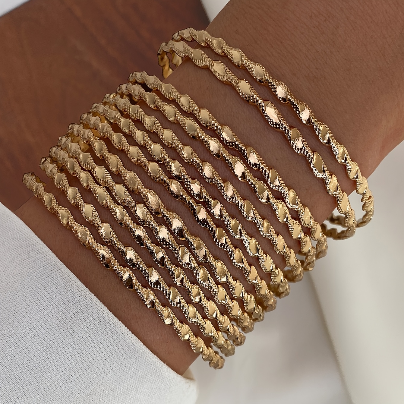 TEMU Conjunto de pulseras trenzadas fáciles de usar, 12 piezas, ideal para decoración diaria o como regalo