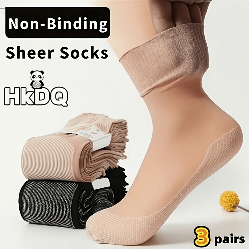 3-pair Compression Socks, Designed For And The Elderly. Features A Widened And Thickened Cuff, Lightweight, Breathable, And Anti-slip. Elastic Opening For Easy , Keeping Feet Warm And Cool. An Gift