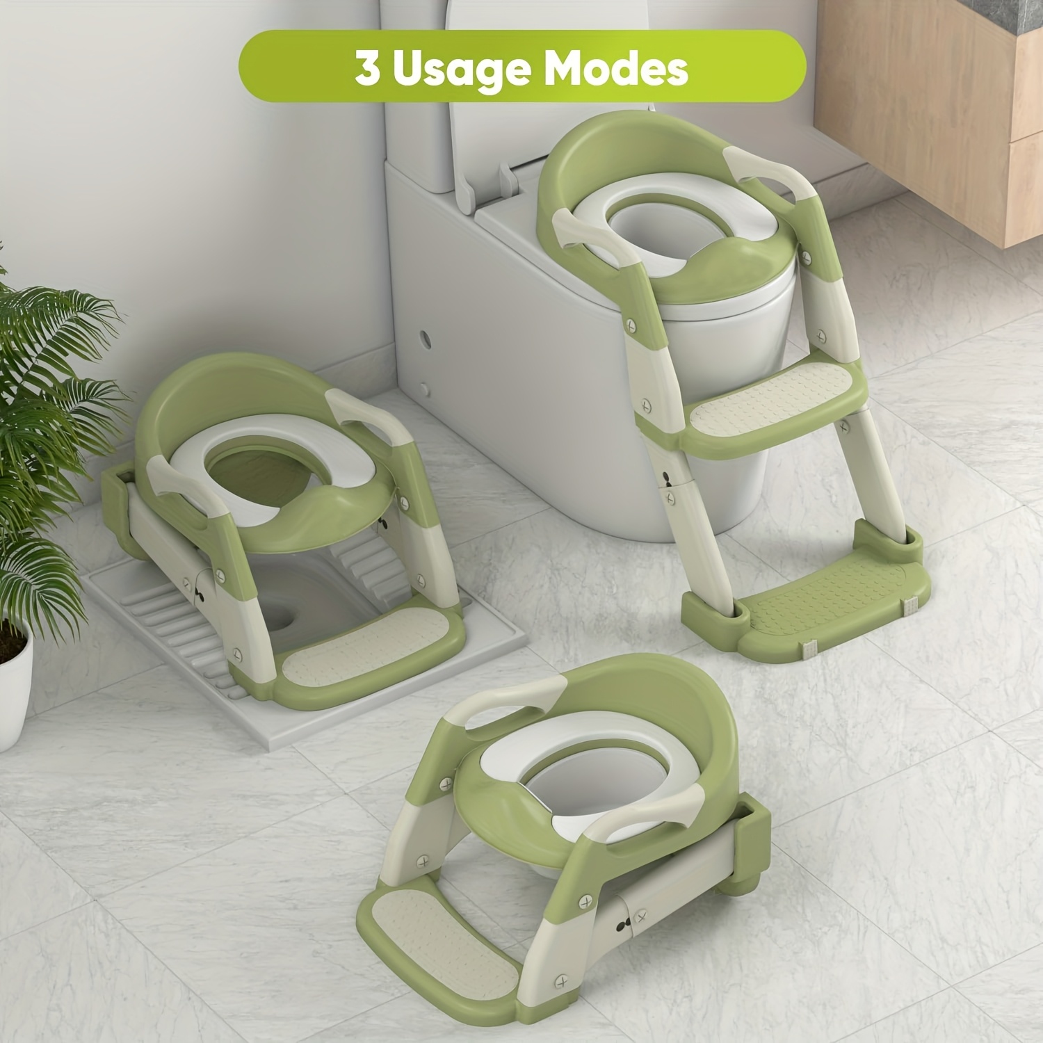 3-In-1 Potty Training Seat with Step Stool - a Foldable Toilet Trainer That Adjusts in Height, Features a Soft Cushion, And Ensures Safety And Comfort, Perfect for Kids And Toddlers, an Essential Item
