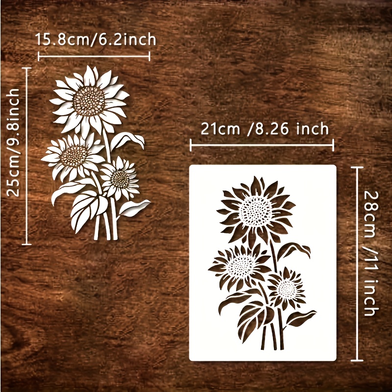 Altri Accessori Da Scrivania Stencil Pittura Floreale Fai Da Te Girasole  Riutilizzabile Modello Di Pittura Stencil Su Legno, Vetro E Decorazione Su  Tela 230627 Da 10,16 €