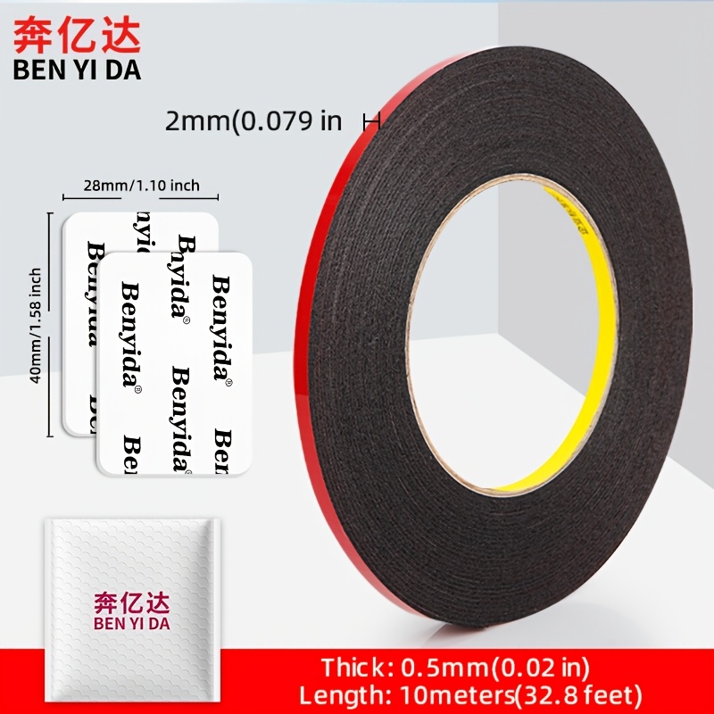 TEMU 1 Roll + 2pcs Traceless High Double Sided Tape, High Temperature Resistant Adhesive For Cell Phone Repair, Curved Lcd Screen Frame & Tablet Back