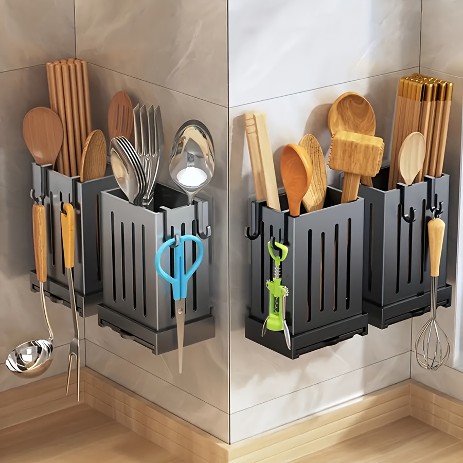 

Kitchen - -saving -mounted Utensil Draining , Plastic Cutlery Organizer For Flatware Storage, , And Countertop Organization