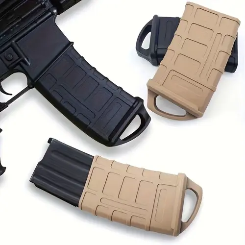 3pcs khaki black 4 m16 5 56 magazine pouch with protective rubber sleeve