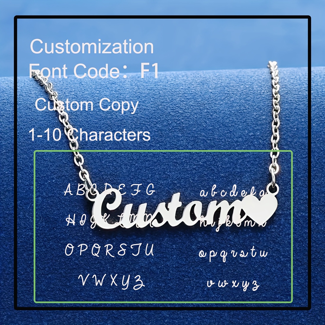TEMU Personalized -shaped Name Necklace - Custom Engraved Jewelry Gift, Elegant Heart Pendant Necklace, Perfect For Valentine's Day, Anniversary,