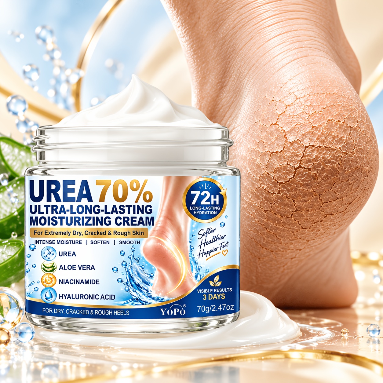 Urea 70% Ultra-Long-Lasting Moisturizing Cream, 40g