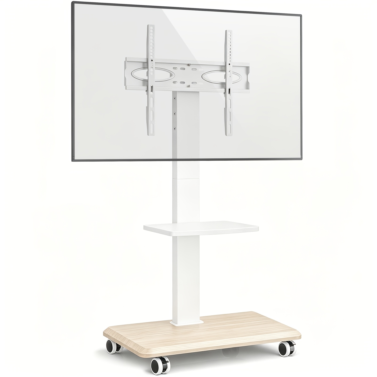 Image of Mobile Tv Stand On Wheels For 32-70 Inch Tvs, Swivel Rolling Tv Stand, Height Adjustable Portable Tv Stand With 1 Vesa 400x400 Mm Up To 35kgs