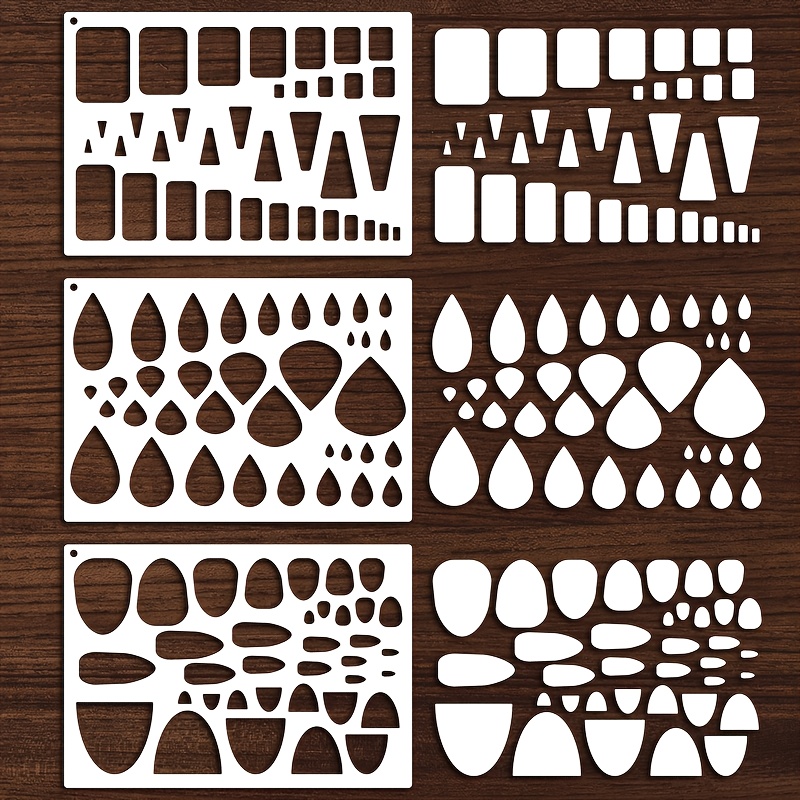 TEMU herbruikbare schilderstencils voor het maken van sieraden, geschikt voor knutselen, schilderen, canvas, projecten, scrapbooking, huisdecoratie,