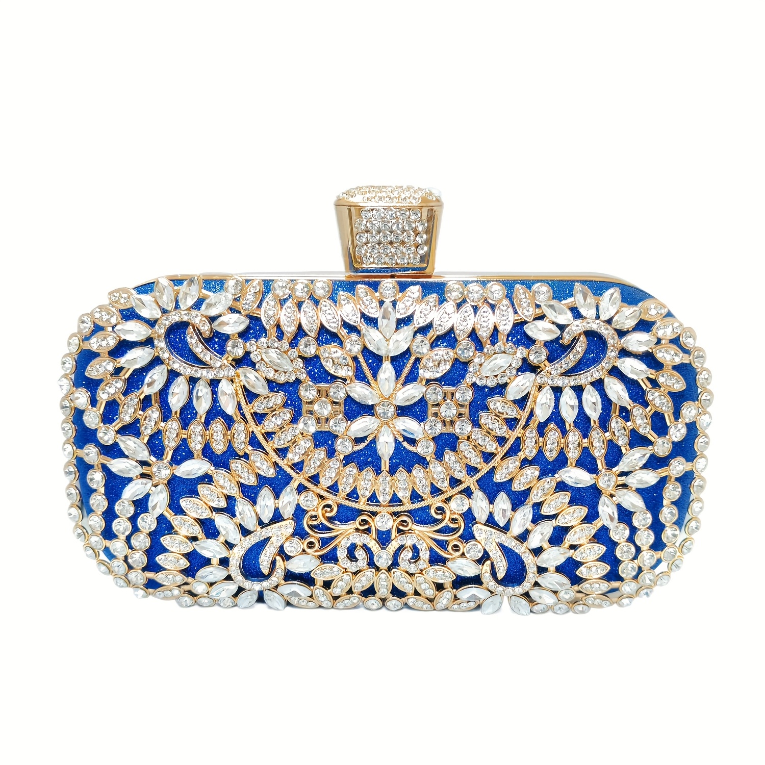 Pochette Soirée Fleur En Satin - Sac à Main Femme, Maille, Plissé, Blanc, Pour événements