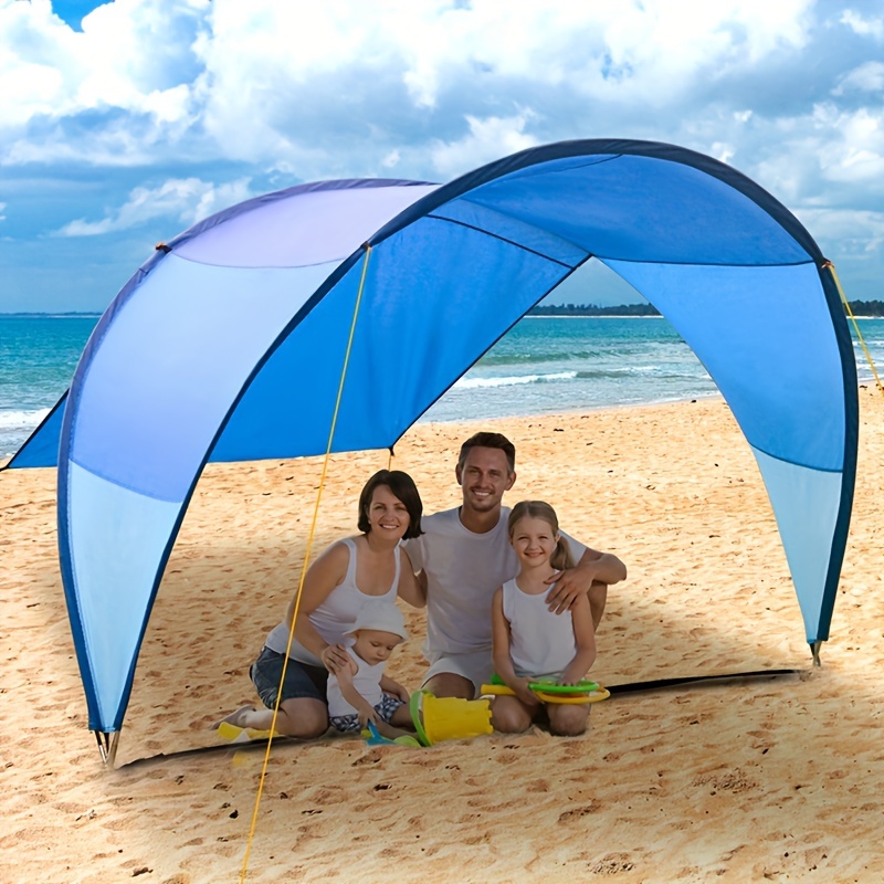 

Beach Tent Sun Shelter Rainbow , Outdoor Shade For Camping, Backyard, Picnics - Sand, Grass All Suitable Size Small