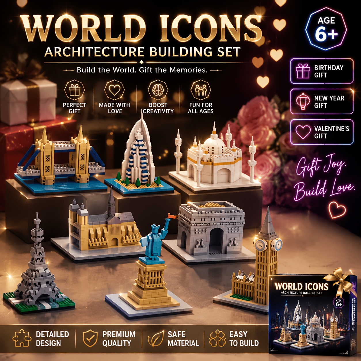 World Famous Architectural Building Blocks, Creative Gift