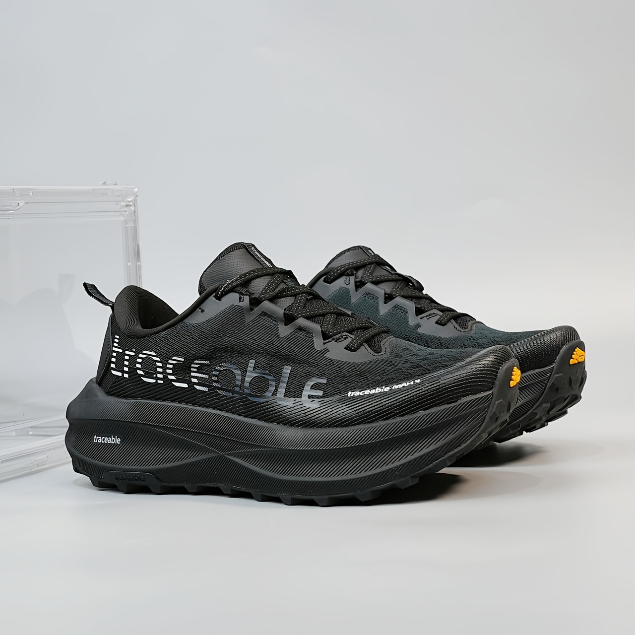 Sneakers, Men's Outdoor Shoes, Lightweight and Comfortable Trail Running Shoes, Anti-Slip Shock-Absorbing Casual Shoes, Fashionable Sports Running Shoes for Men