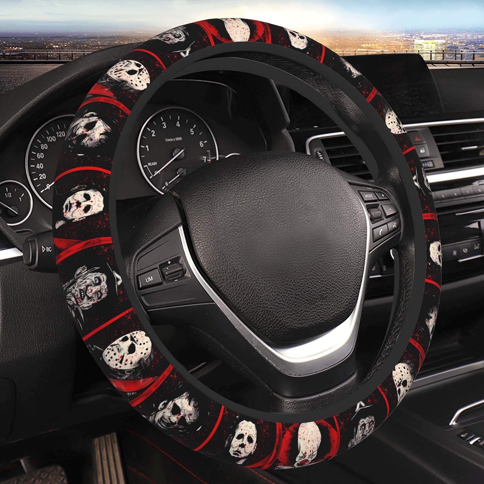 

Spooky Steering Wheel Cover - Fit For 15" Wheels, Cars & Suvs, Design